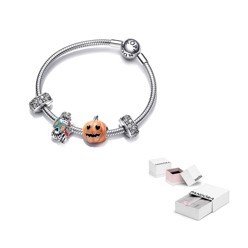 

Pandora Силиконовый браслет из 925 стерлингового серебра с синтетическим фианитом для женщин, серебро