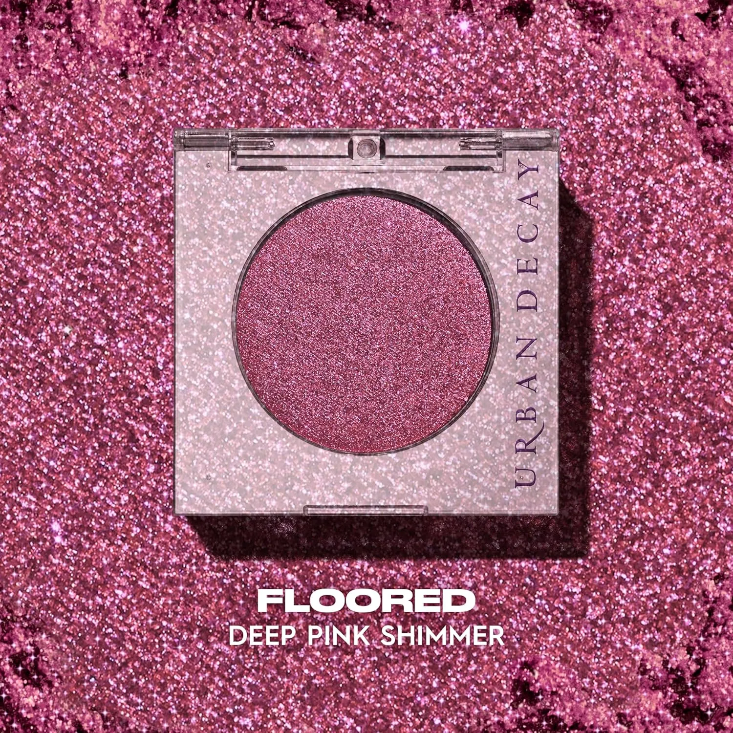Urban Decay 24/7 Longwear Eyeshadow Single - компактная тени для век с высокой пигментацией, гладкие и легко растушевываемые, держатся до 12 часов, не скатываются, матовые, сатиновые, шиммер и металлик, веган, 06 Floored (deep pink shimmer) — фото 3