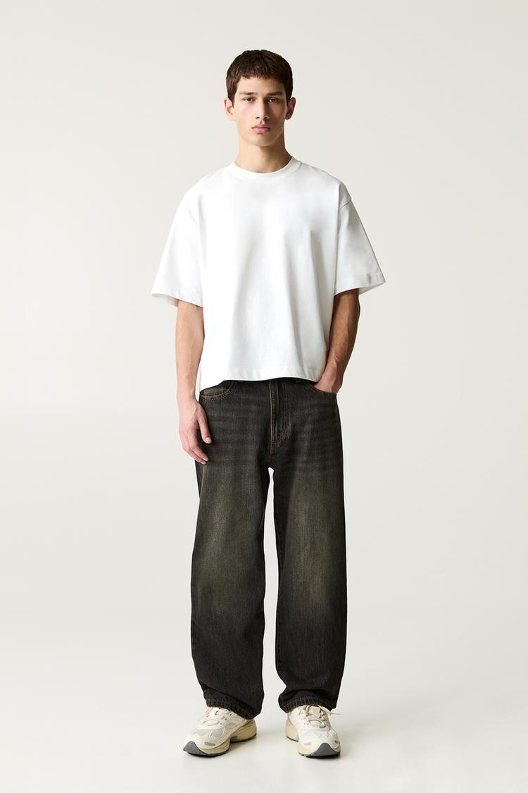 

Джинсы свободного кроя Pull And Bear, черный