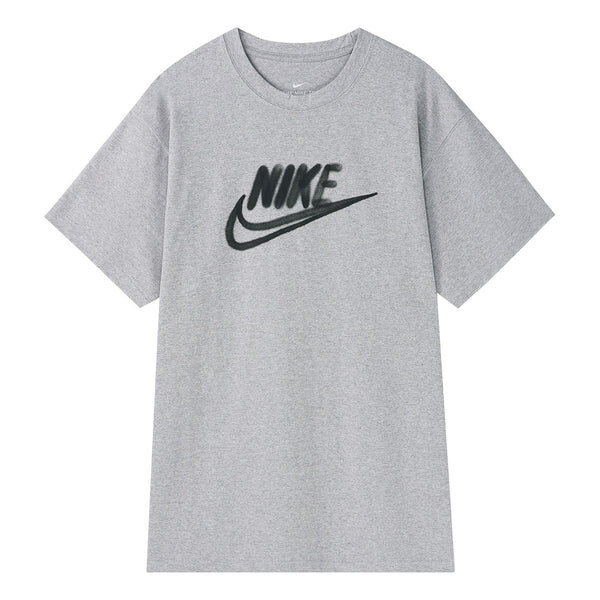

Футболка с граффити-логотипом и коротким рукавом Nike, серый