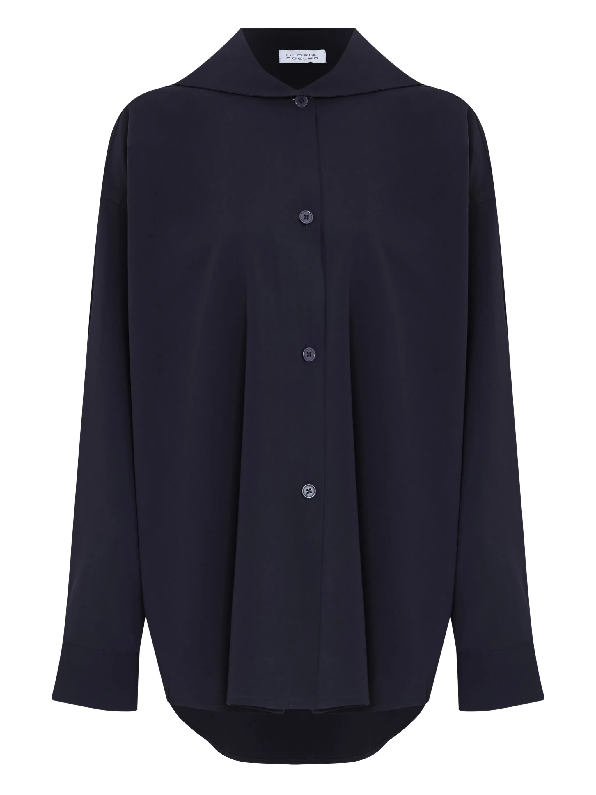 

Рубашка с широким воротником Gloria Coelho, синий