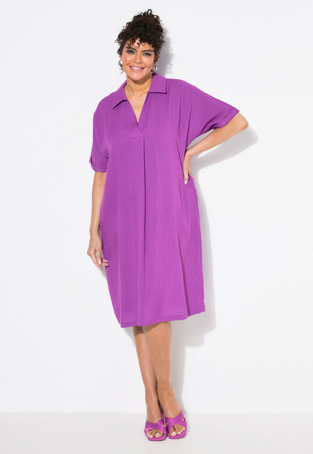

Повседневное платье SHORTSLEEVE Ulla Popken, фиолетовый