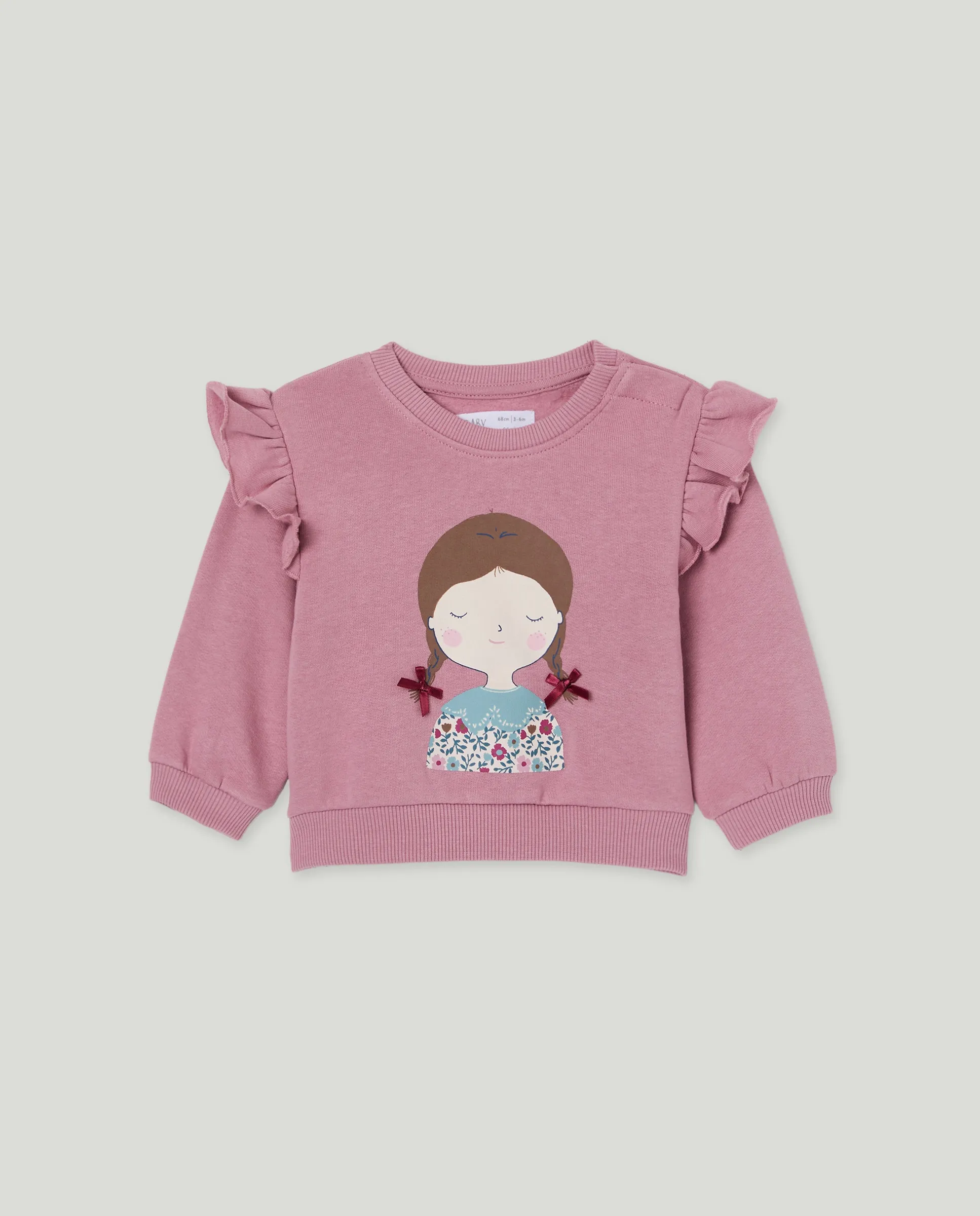 

Детская толстовка с капюшоном и рюшами Baby El Corte Inglés, светло-розовый