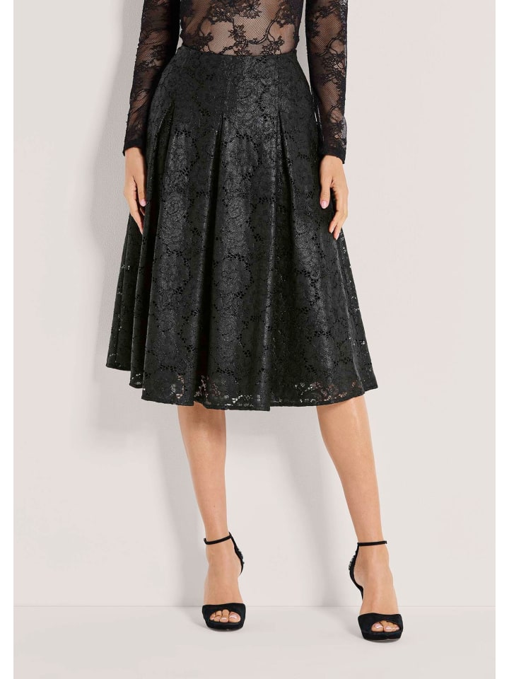 

MADELEINE Элегантная юбка с нежным кружевом черного цвета