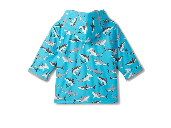 Дождевик с изменением цвета Shark Party Hatley Kids, Horizon Blue — фото 2