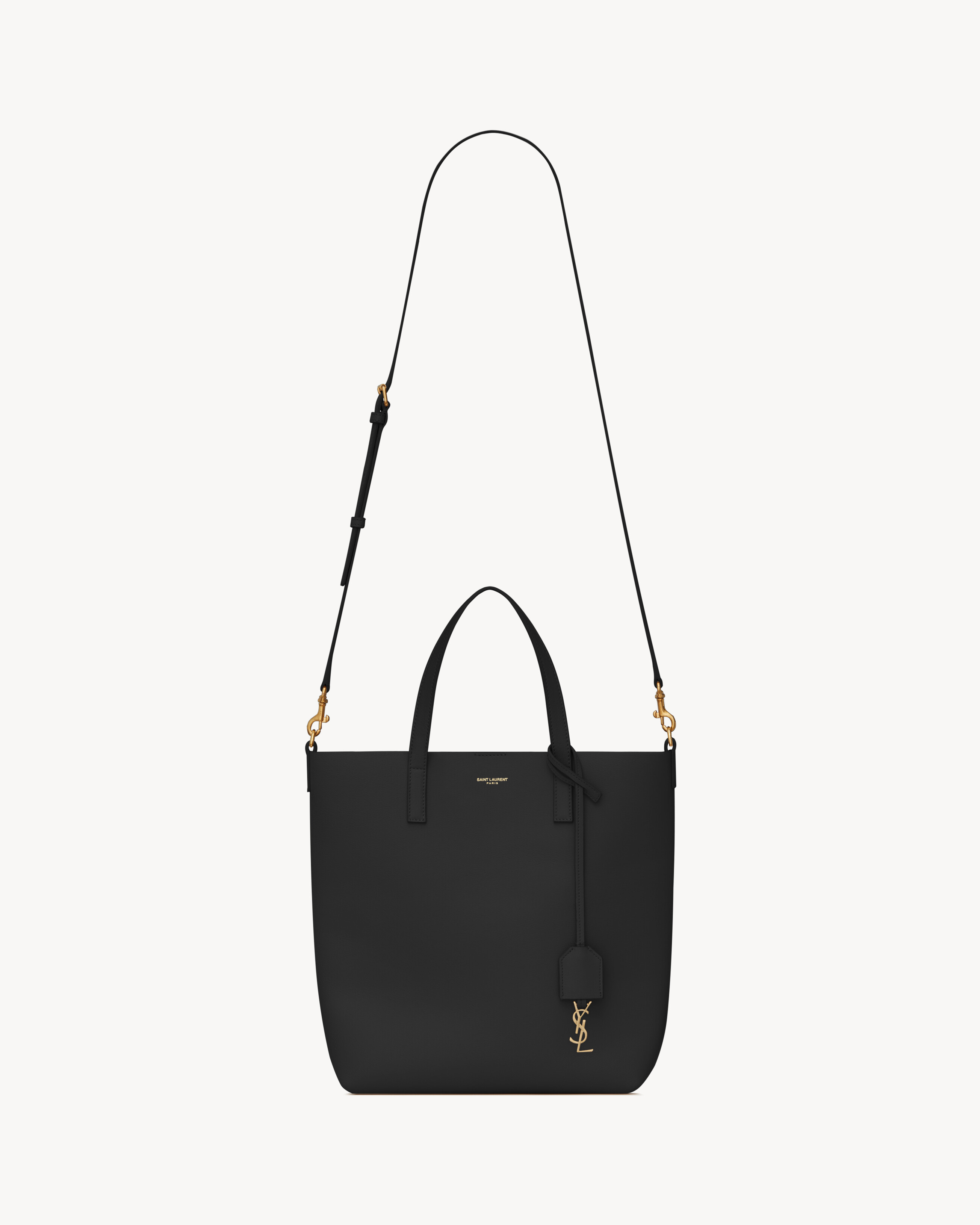 Сумка Shopping Saint Laurent Toy из кожи, черный — фото 2
