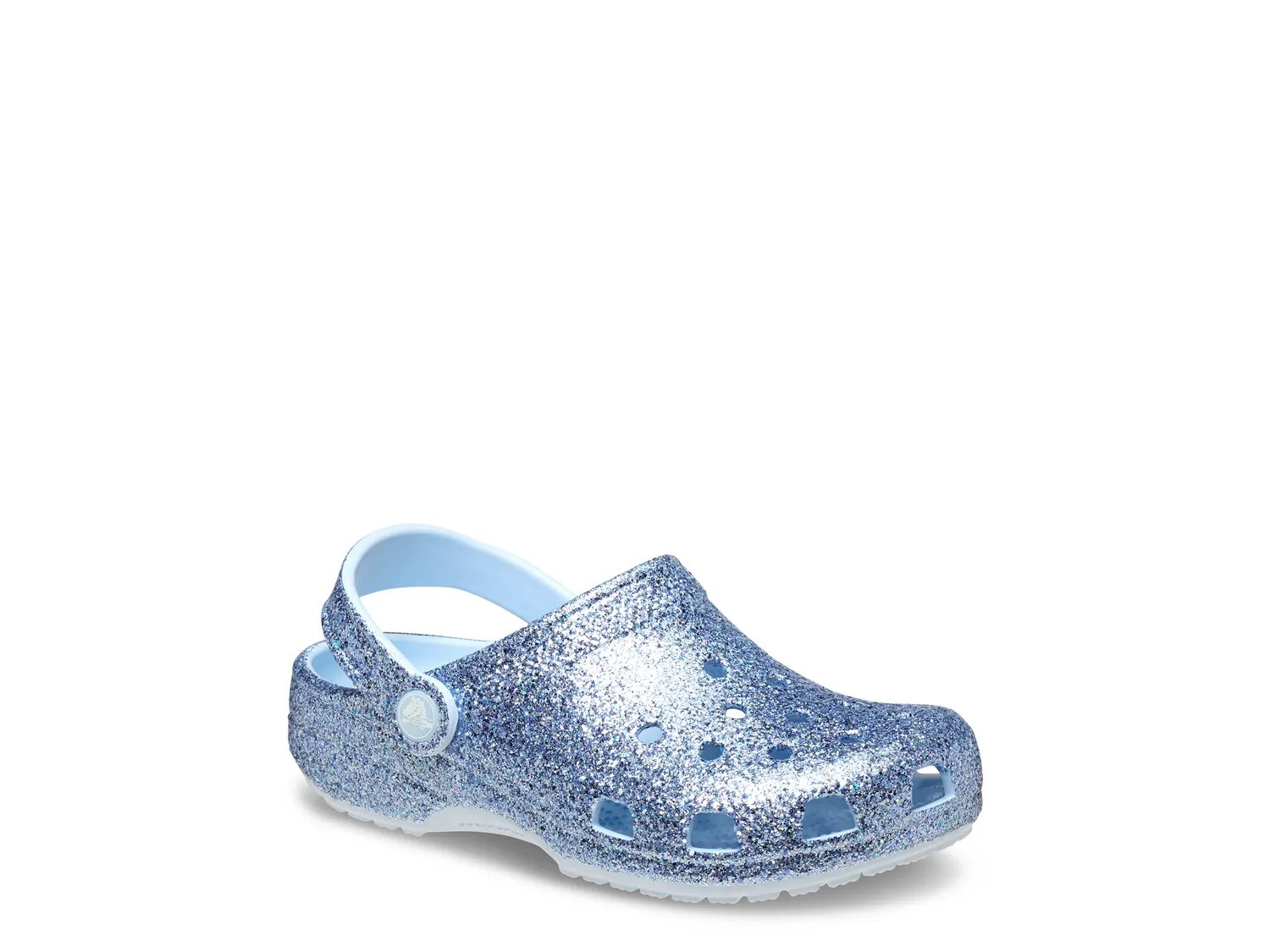 

Сабо Crocs Classic Chunky Glitter Clog - Kids', синий металлик