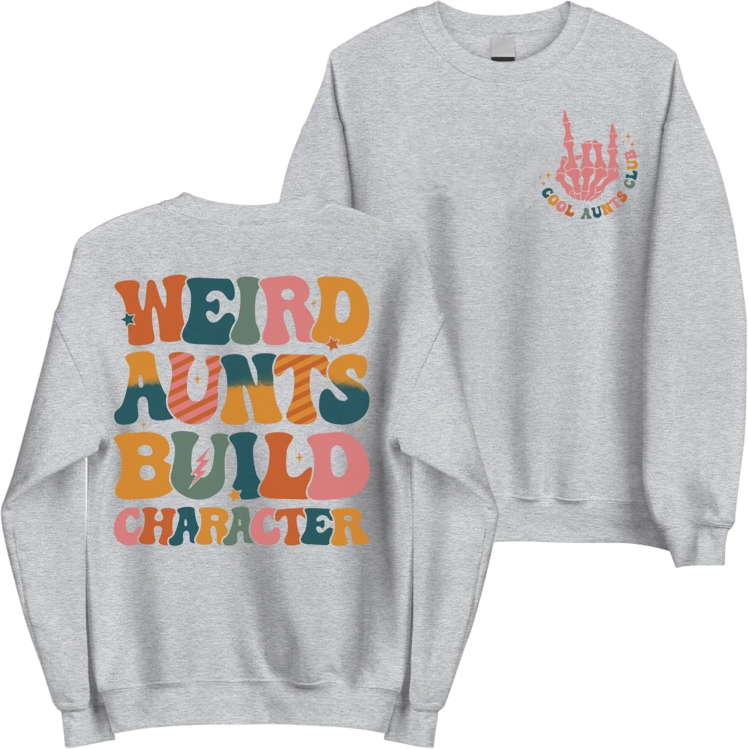 

Свитшот Weird Aunt Build Character с двусторонним принтом Groovy Graphic MadalenStore