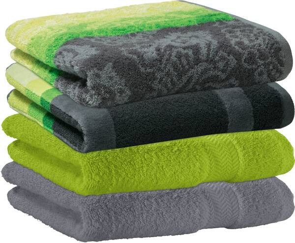 

Полотенце Erwin Müll шт 4er-Pack 163416, 50x1x100 см цвет grün/apfelgrün/grau