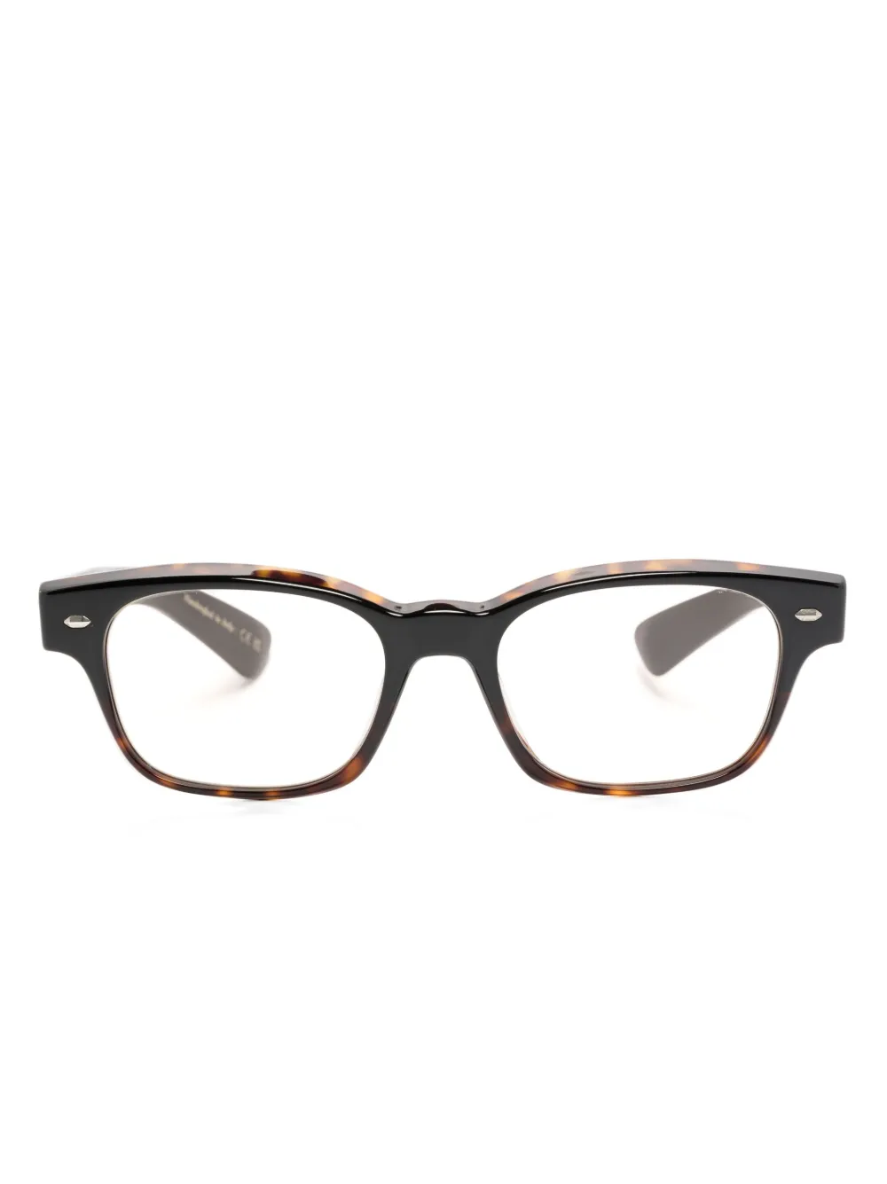 

Очки в прямоугольной оправе черепаховой расцветки Oliver Peoples, черный