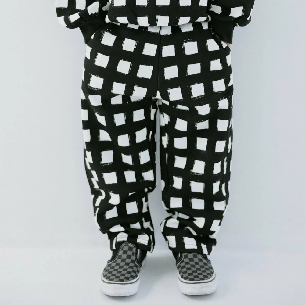 Kaneko Aya/Флисовые брюки с изогнутой формой Branshes, цвет 86_Check — фото 3