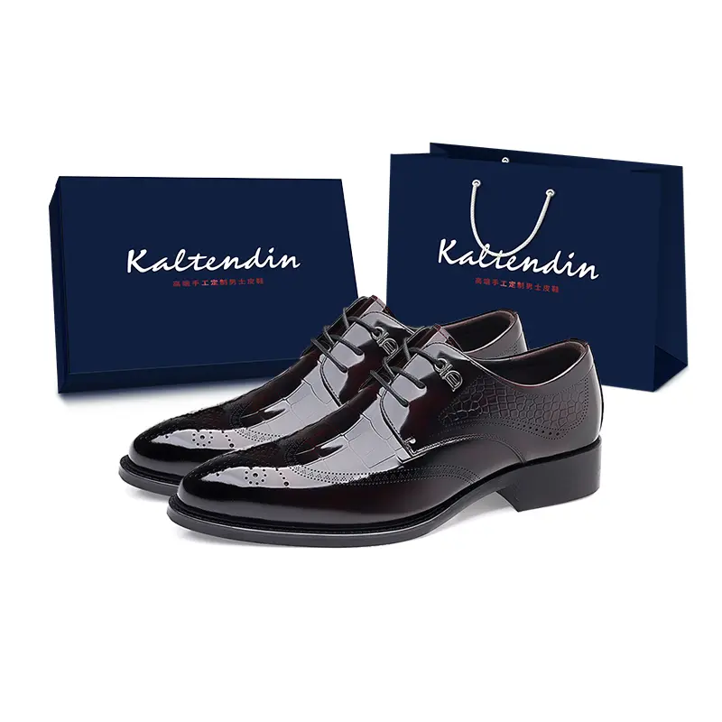 

Kaltendin Мужские туфли для костюма низкие черно-бордовые, цвет Burgundy