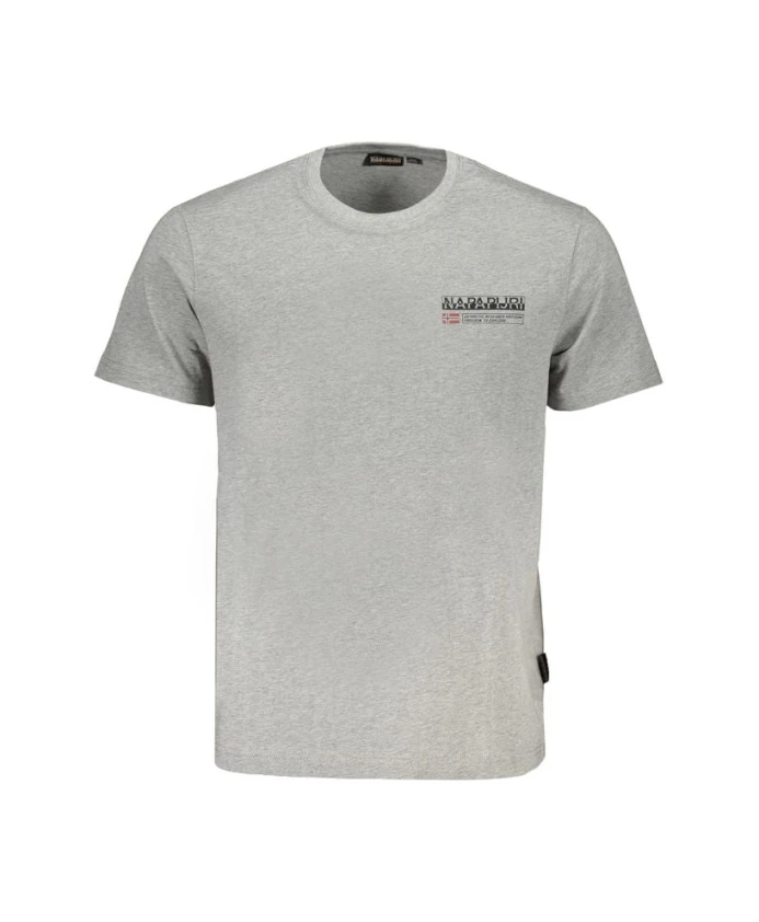 

Мужская коричневая хлопковая футболка Napapijri, серый