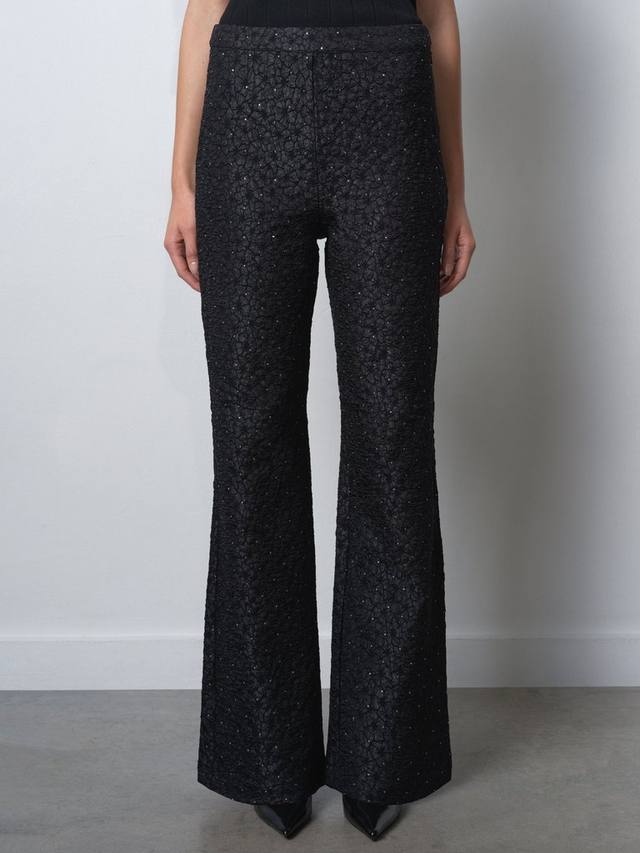 

Yelena Jacquard Diamante расклешенные брюки French Connection, Black