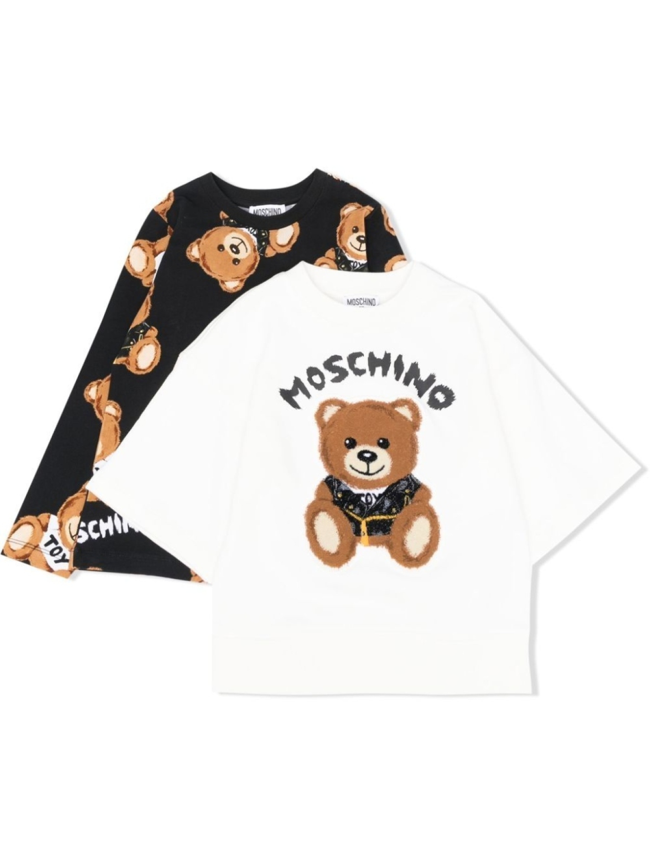 

Moschino Kids комплект из двух футболок с принтом Teddy Bear, черный