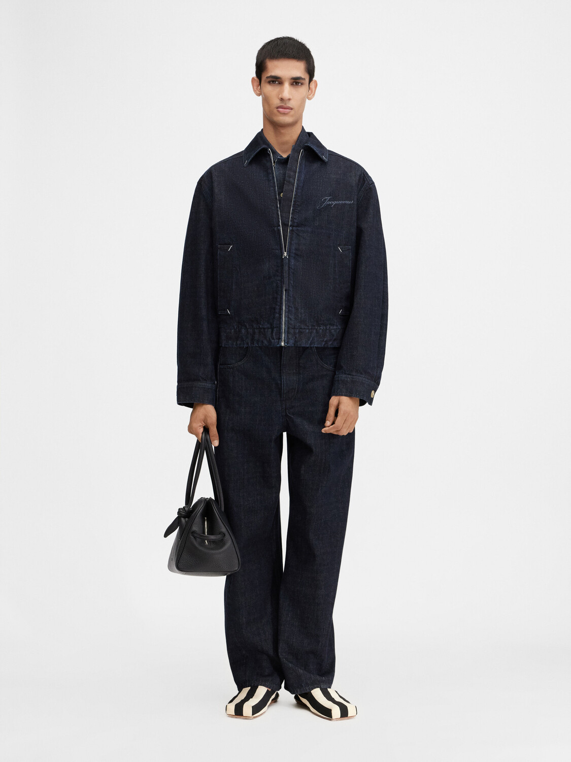 

Рабочая джинсовая куртка JACQUEMUS The Canevas de-Nîmes denim jacket, темно-синий