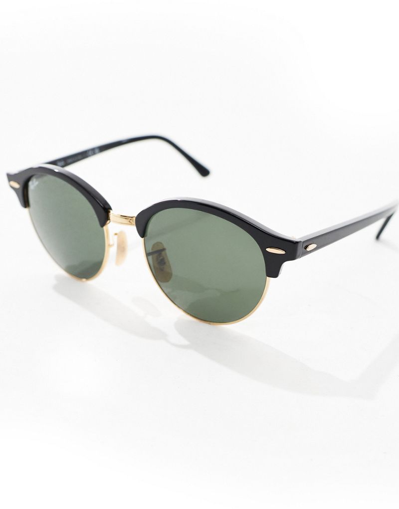 

Черные круглые солнцезащитные очки Ray-Ban Clubmaster