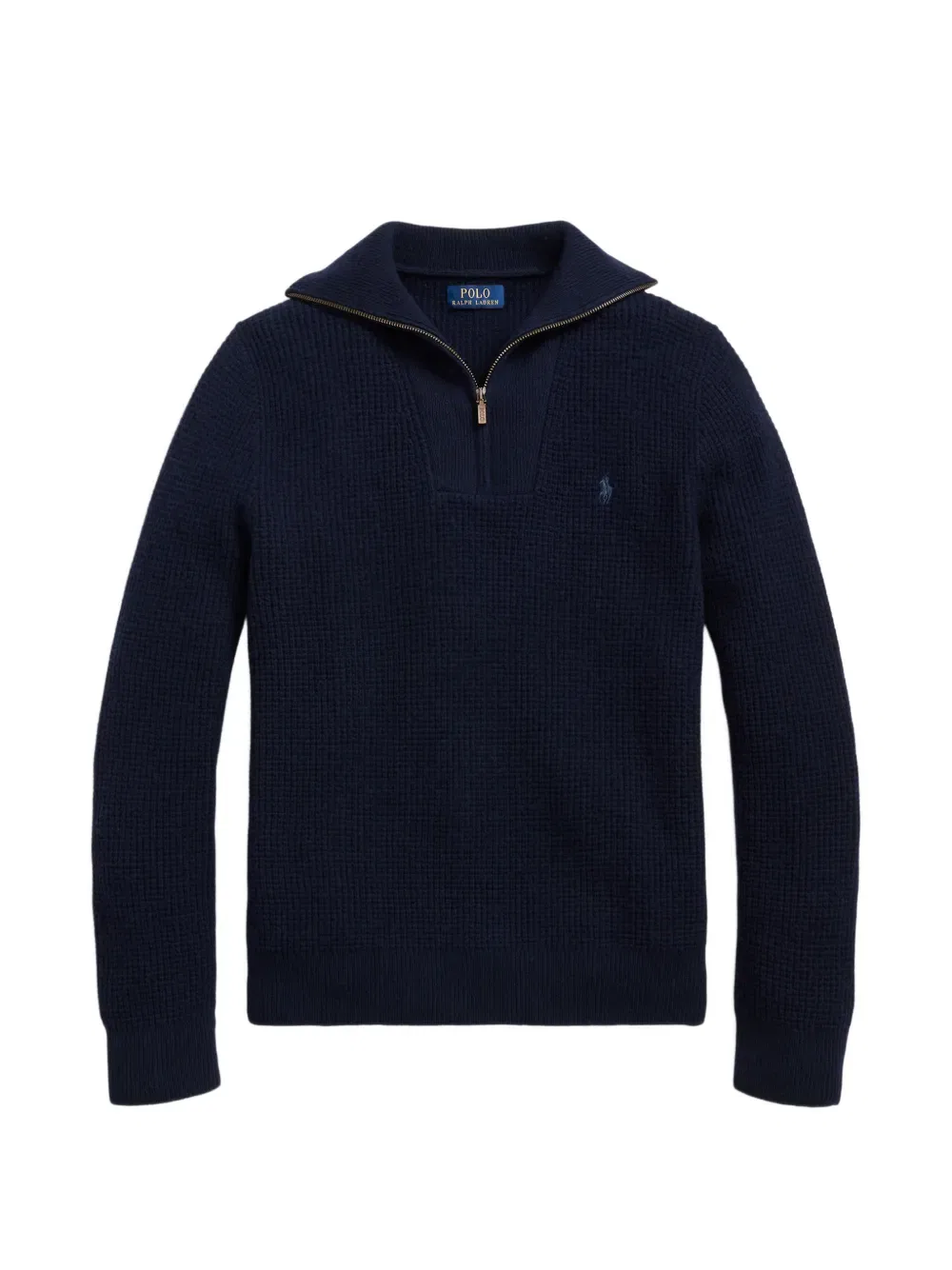 Вязаный свитер на молнии Polo Ralph Lauren, синий