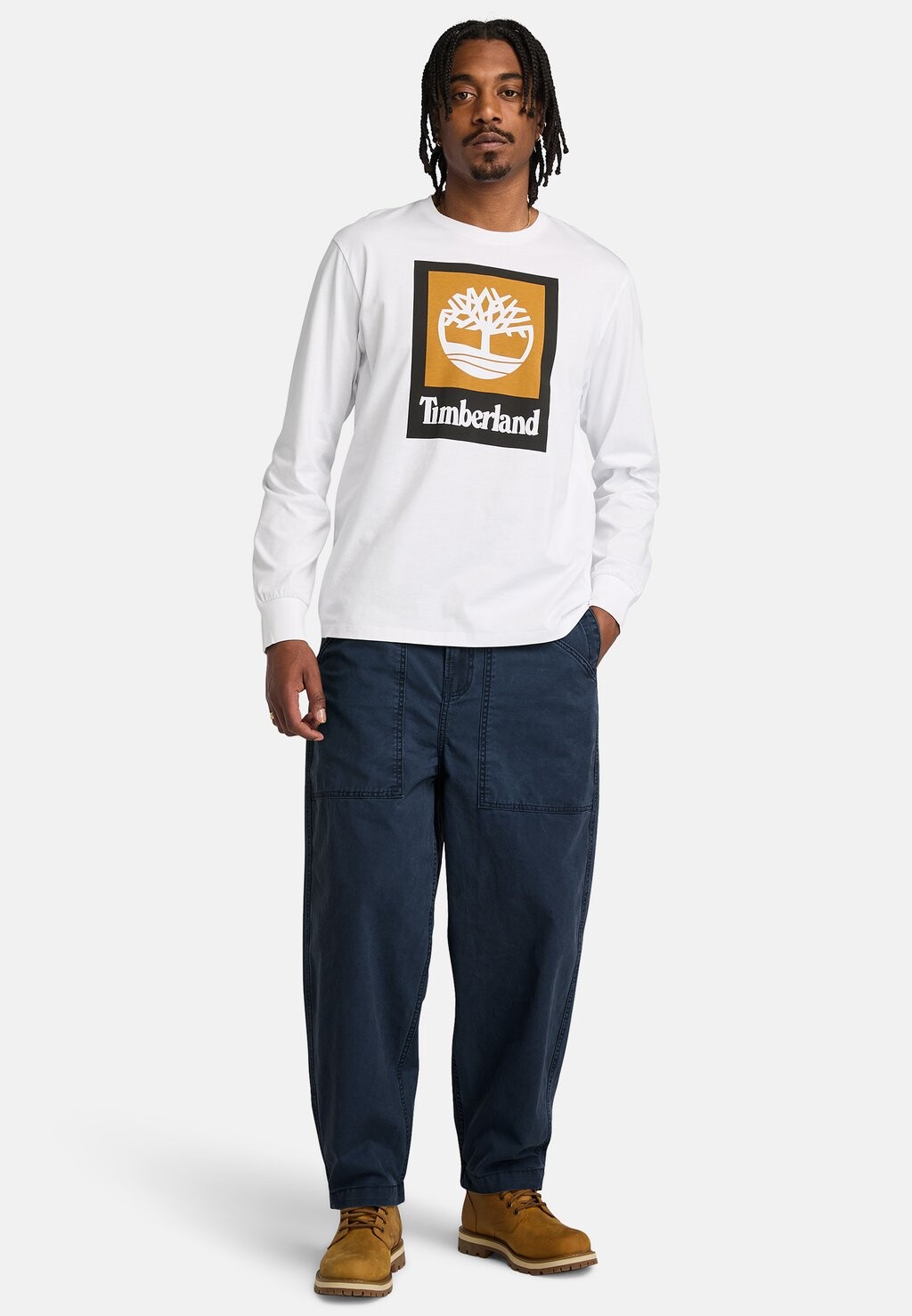 

Джинсы свободного кроя GARMENT DYE OXFORD FATIGUE Timberland, темно-синий