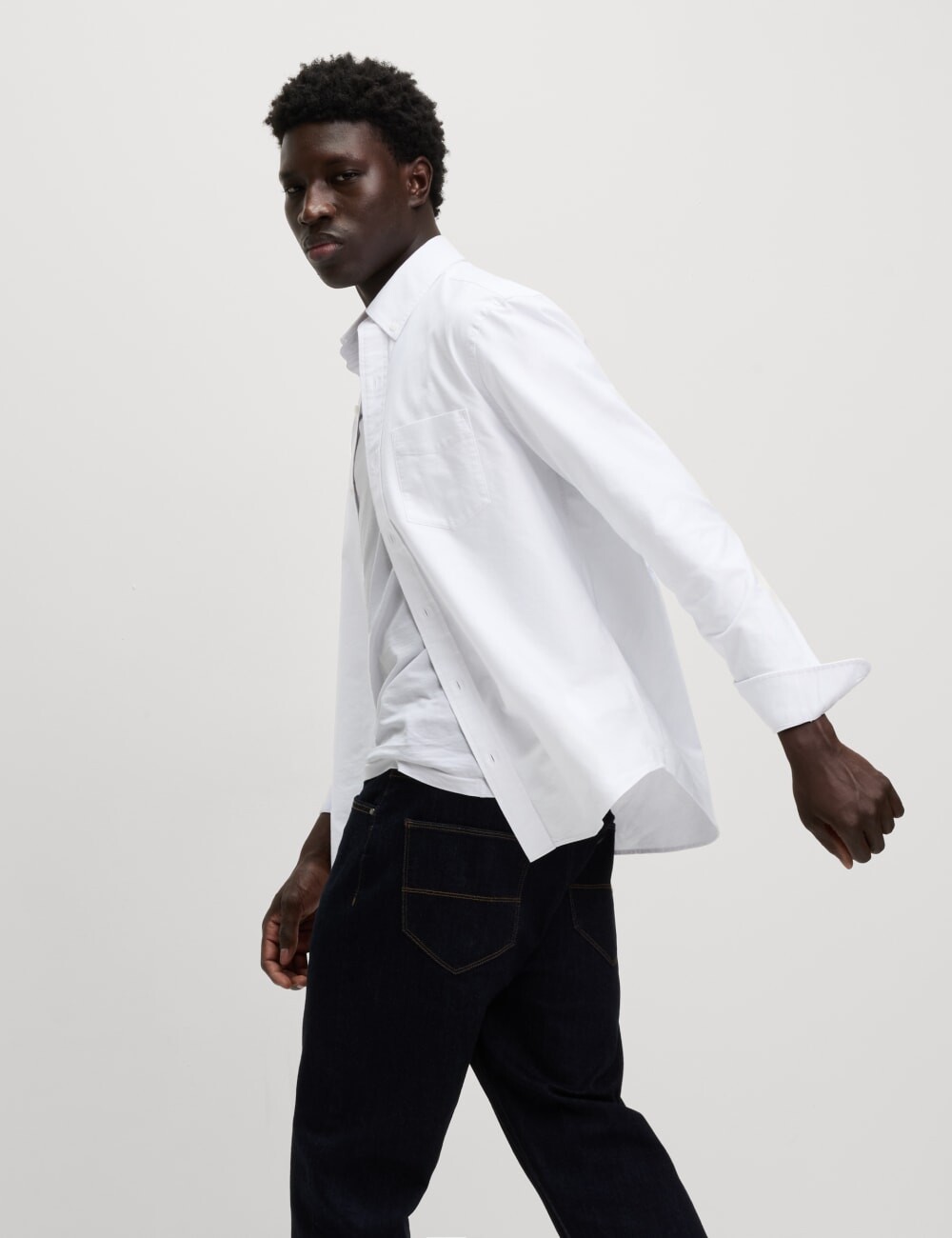 

Лучшая рубашка Oxford из чистого хлопка Marks & Spencer, белый