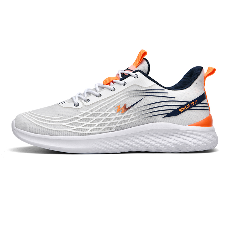 

Binary Мужские беговые кроссовки Low Top бело-оранжевые, цвет White Orange