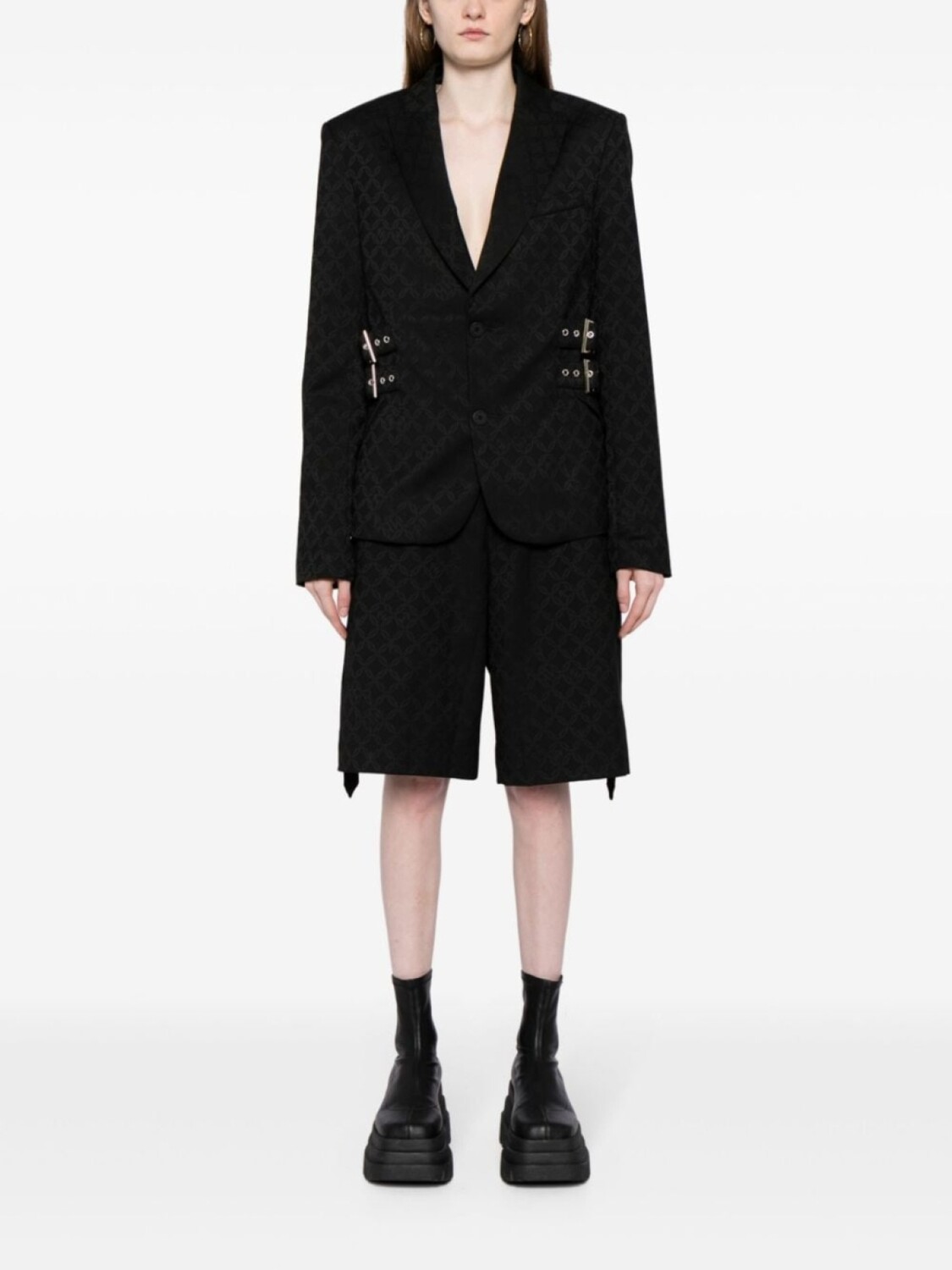 

Однобортный блейзер с принтом Charles Jeffrey Loverboy, черный