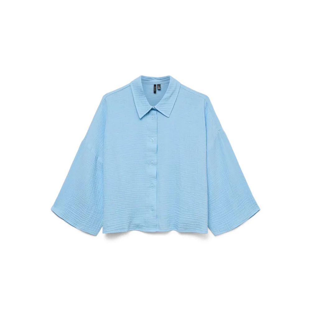 

Рубашка с длинным рукавом Vero Moda Natali Crop, синий