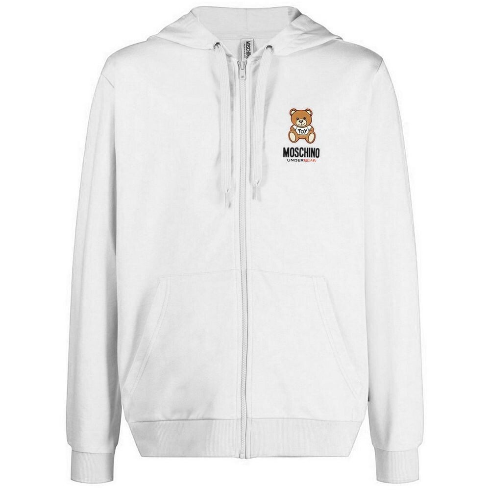 

Белый хлопковый свитер Moschino