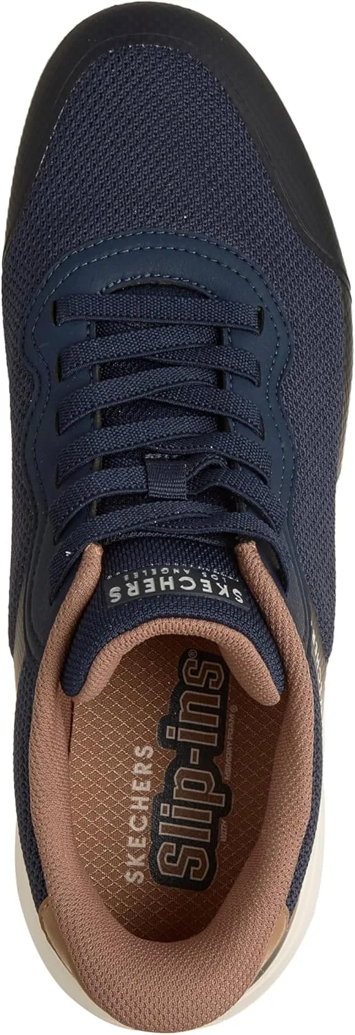 Мужские кроссовки Skechers UNO Flex Step N Knit, темно-синий/бежевый — фото 3