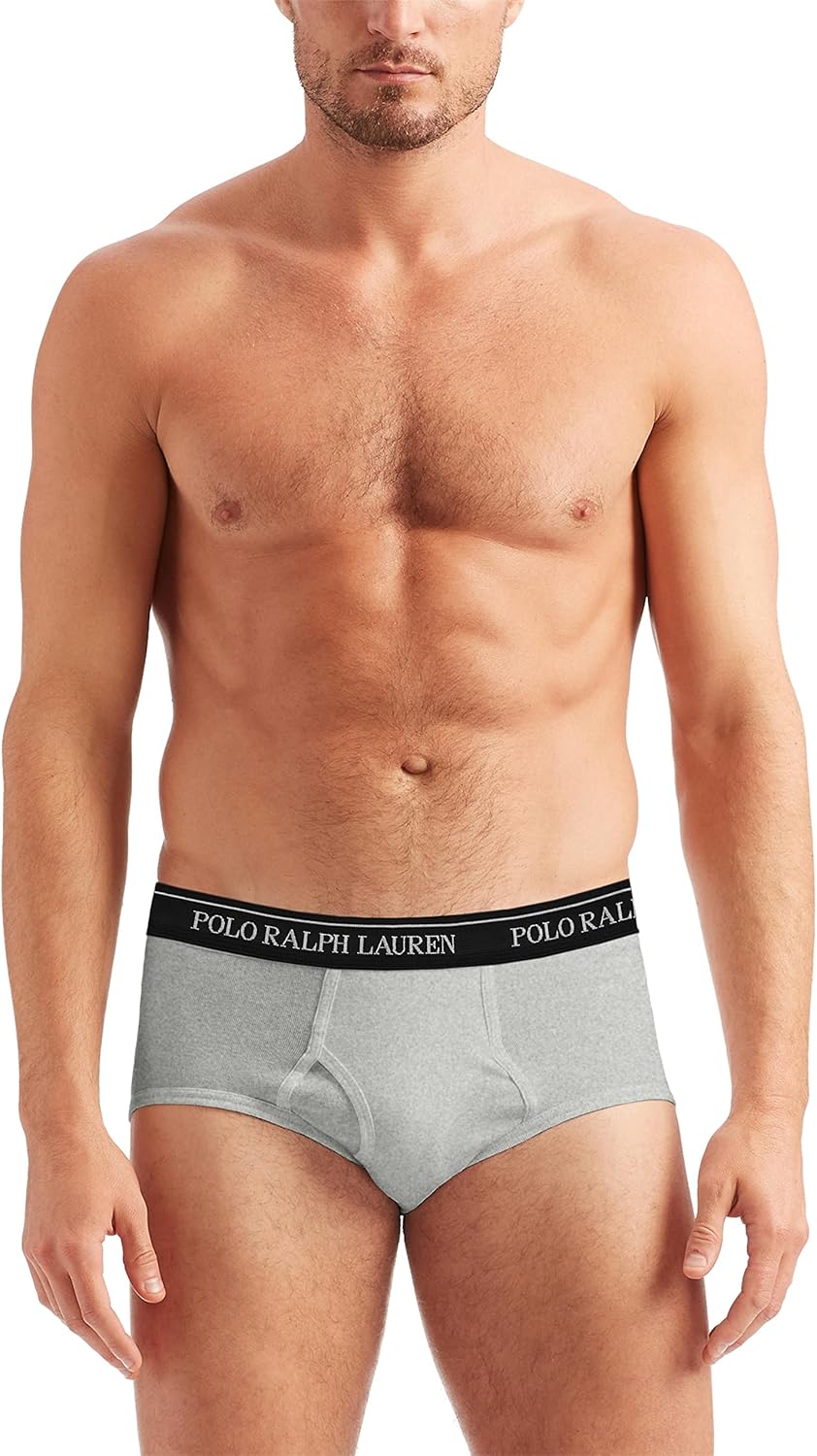 POLO RALPH LAUREN Мужские классические хлопковые трусы, наборы, Andover Heather, Polo Black, Madison Heather - 3 Pack — фото 2