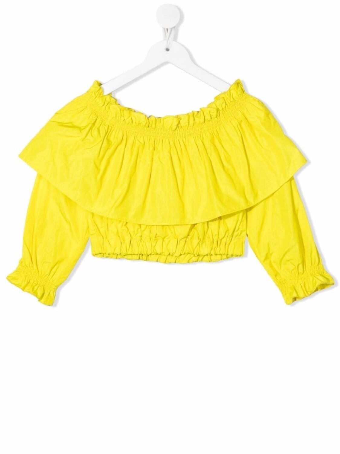 

MSGM Kids укороченная блузка с открытыми плечами, желтый