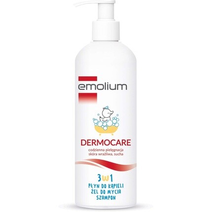Dermocare 3-в-1 лосьон для ванны, гель-шампунь для мытья, 400 мл, для детей от 1 месяца, Emolium — фото 2
