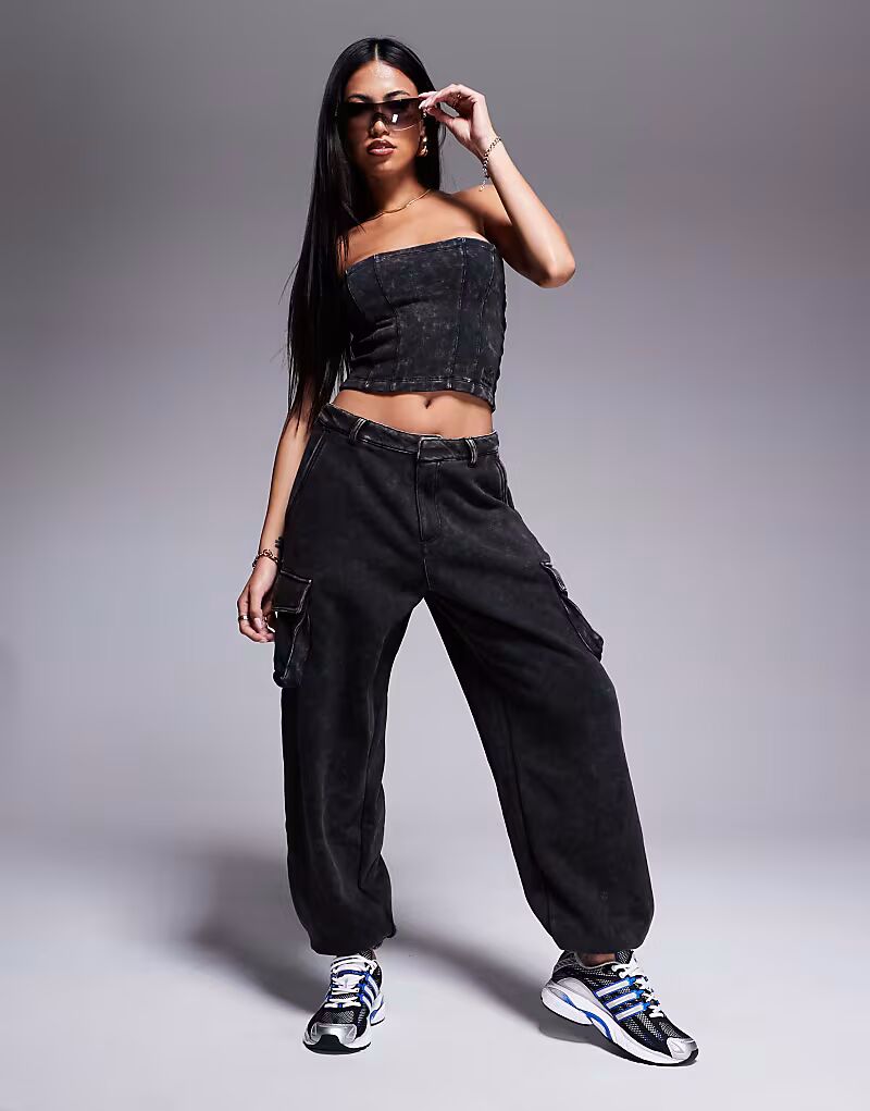 

Брюки-карго Adidas Originals Street черного цвета