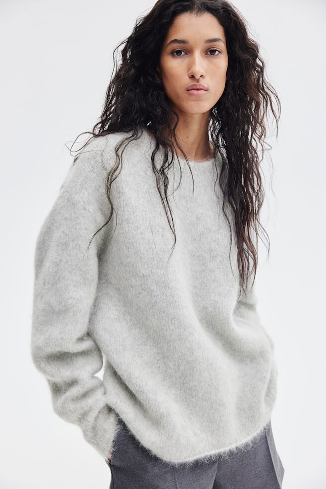 

Свитер из мохеровой смеси H&M, серый