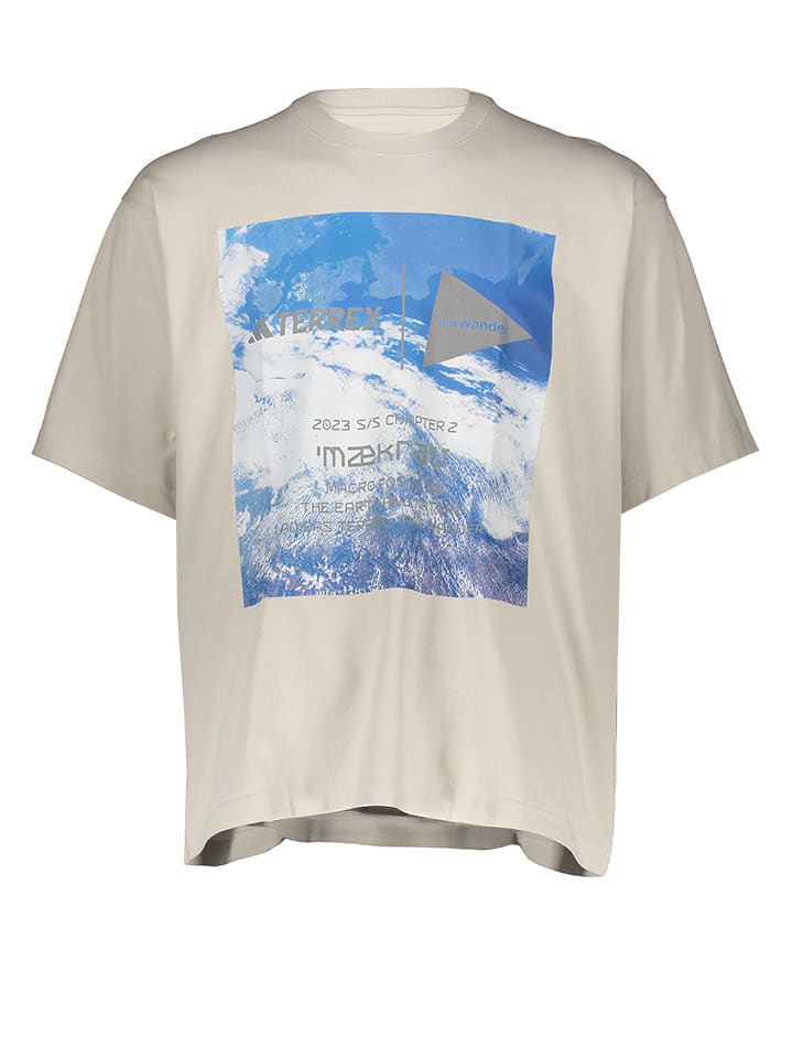 

Adidas Футболка бежево-кремового цвета, Бежевый, Adidas Футболка бежево-кремового цвета