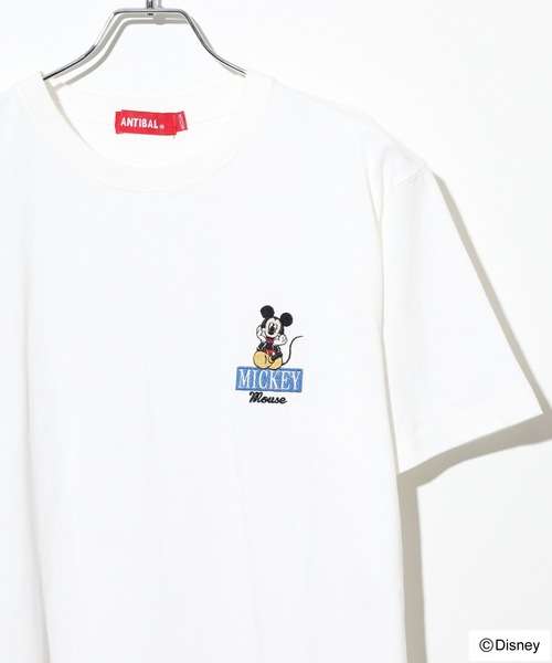 

Футболка базового кроя ATELANE ANTIBAL Disney с вышивкой Микки Мауса, белая