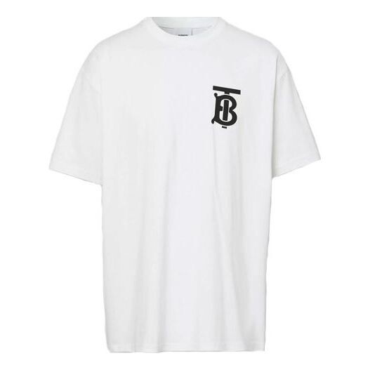 

Футболка men's logo printing round neck short sleeve white Burberry, белый