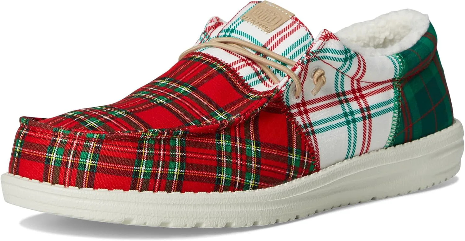 Hey Dude Mens Wally Tri Tartan Plaid HEYDUDE, красный/белый/зеленый — фото 3