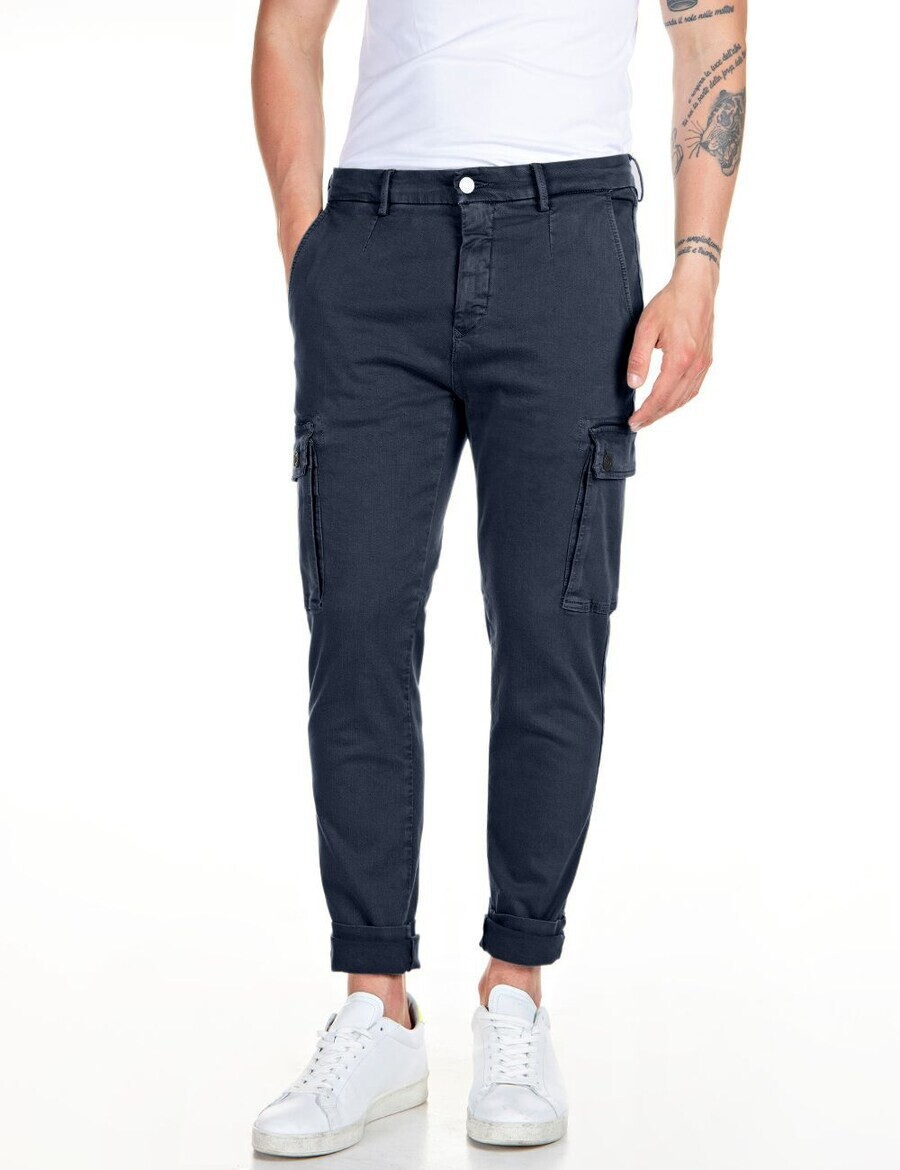 

Брюки-карго REPLAY Slim fit Cargo Pants, темно-синий