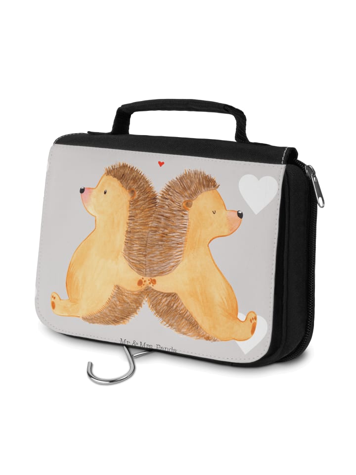 

Mr. & Mrs. Panda Косметичка в виде ежика, держащегося за лапки, без слов, пастельно-серого цвета