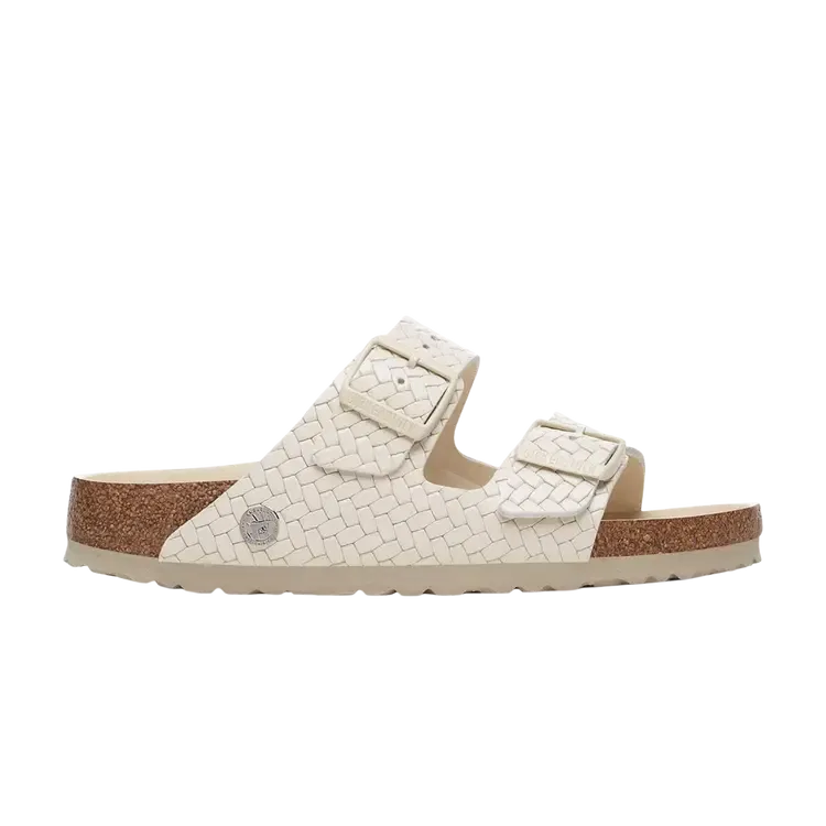 Кожаные плетеные сандалии Birkenstock Arizona, белый