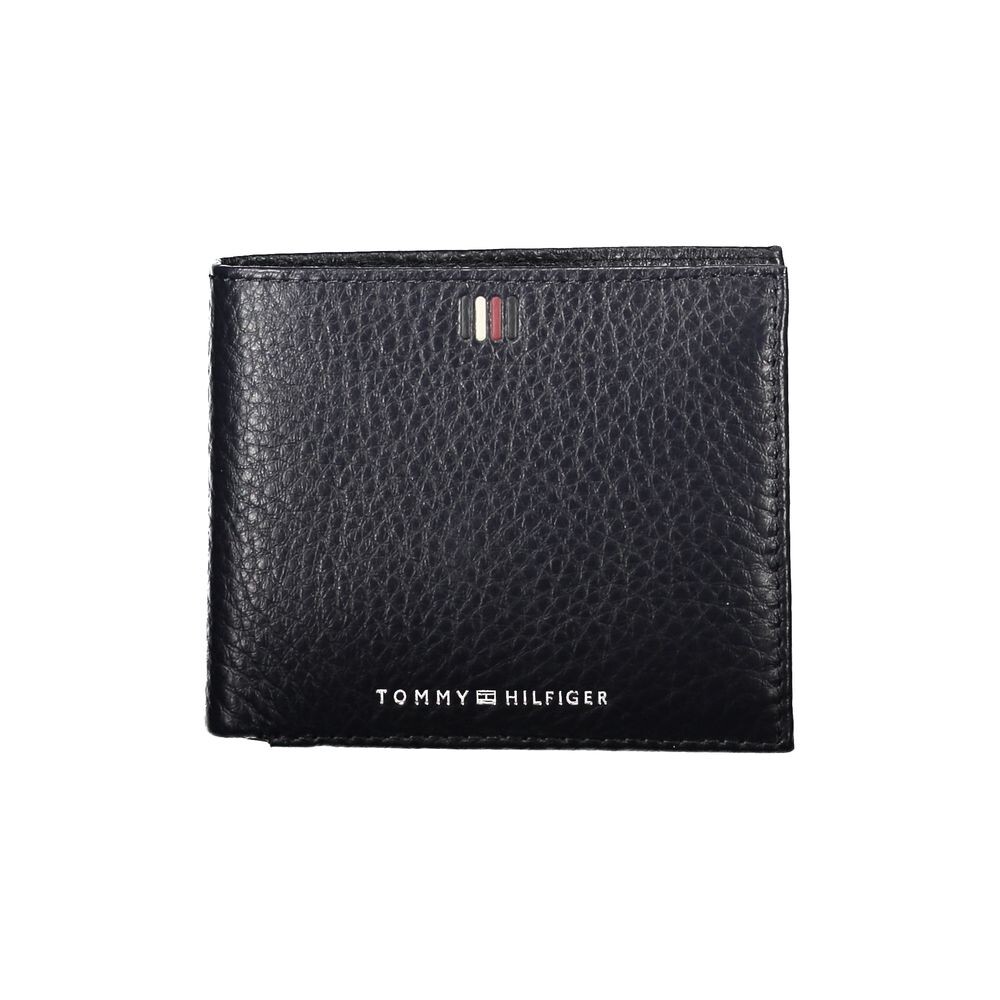 

Элегантный синий кожаный кошелек с контрастными деталями Tommy Hilfiger