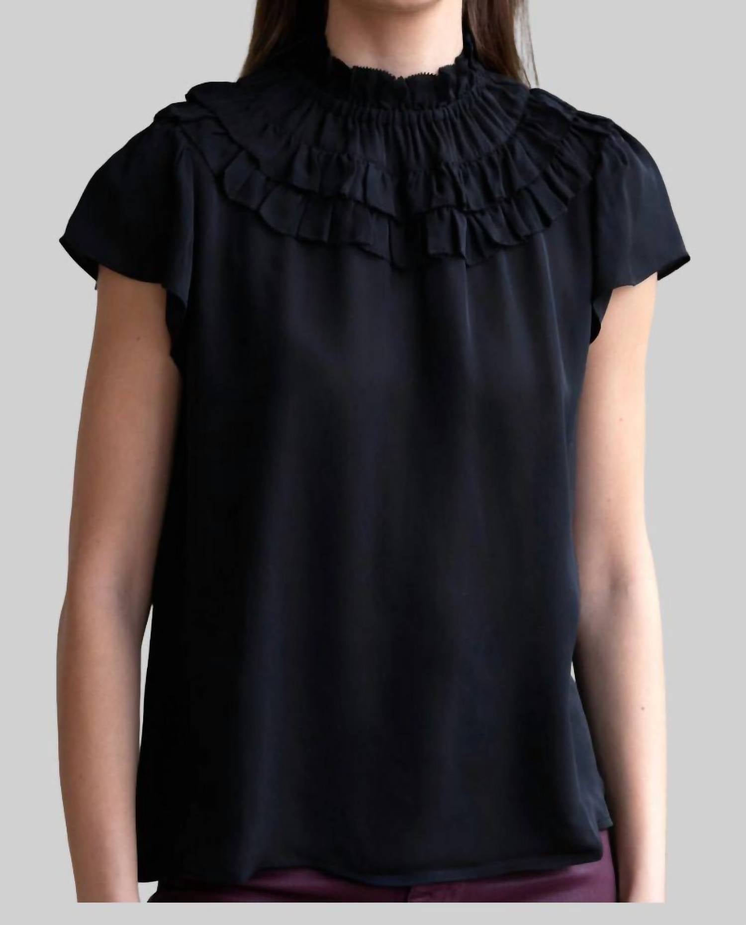 

Топ Brunch Date в выстиранном черном Go by Go Silk