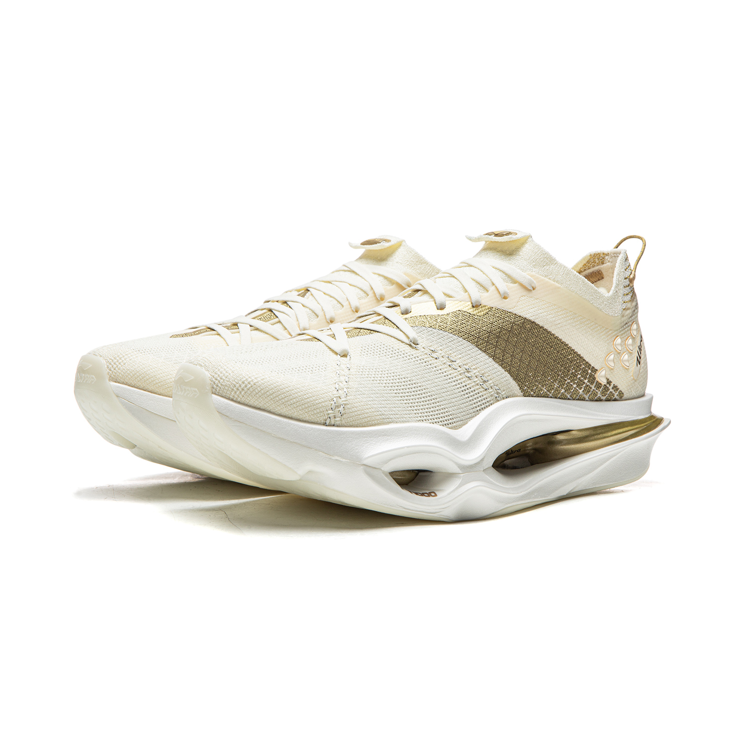 Li Ning Feidian 6 ULTRA Амортизация Противоскользящие Износостойкие Легкие Отскок Низкие Карбоновая пластина Li-Ning, экрю — фото 4