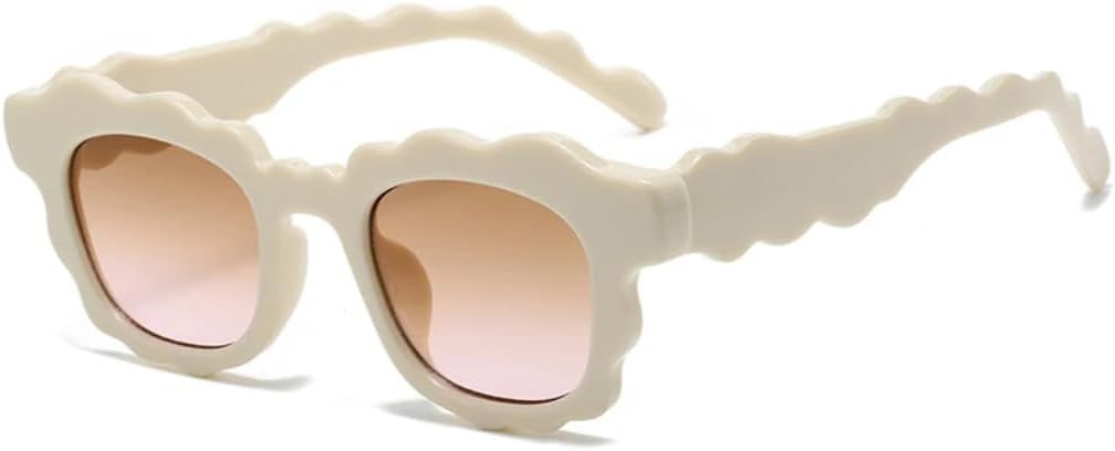 

Модные солнцезащитные очки неправильной квадратной формы из геля для женщин, прозрачные градиентные, с защитой от УФ-излучения UV400, для мужчин. Трендовые и уникальные UATXTAU, Beige Tea Pink