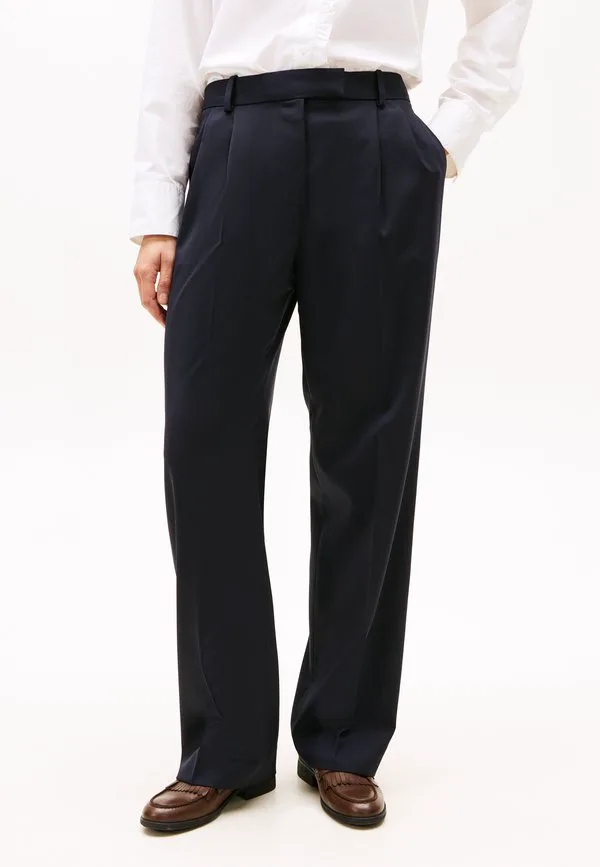Классические брюки прямого кроя из шерстяной смеси Tommy Hilfiger, Dark Night Navy