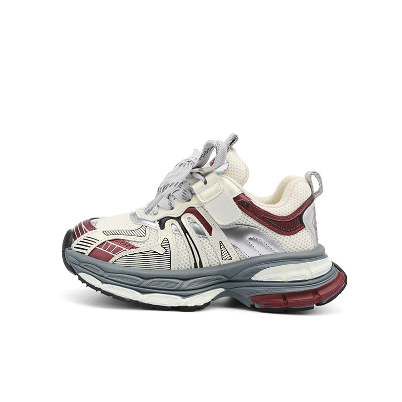 

Jeep Износостойкие легкие амортизирующие нескользящие детские повседневные кроссовки Jade White/Red Kids'