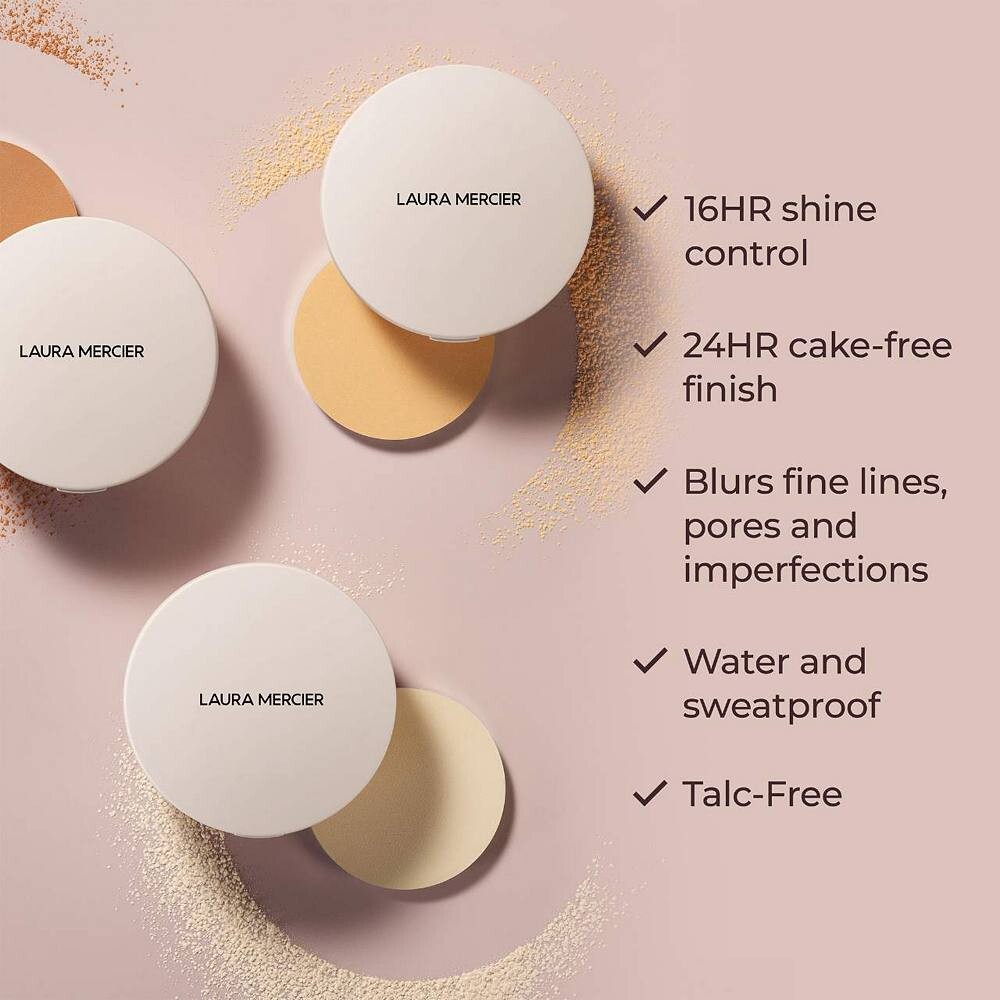 Laura Mercier Водостойкая полупрозрачная прессованная пудра Ultra-Blur без талька, цвет Honey — фото 3
