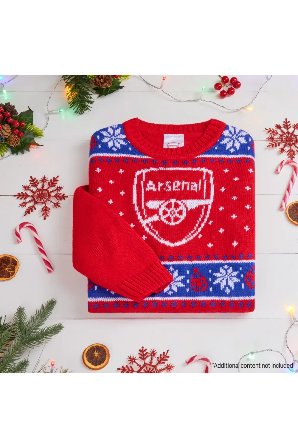Детский рождественский джемпер Arsenal FC, красный — фото 2