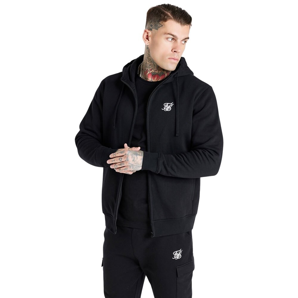 

Толстовка Siksilk Essential Funnel Full Zip, черный